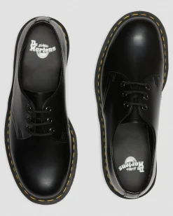 Dr. Martens Stand Tall: Platform Shoes|Shoes*1461 Smooth Leather Platform Shoes in Black Black — Polished Smooth