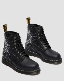 Dr. Martens Last Chance Styles|Last Chance Styles*1460 Solar Flare Reclaimed Leather Boots in Black Black — Genix Nappa