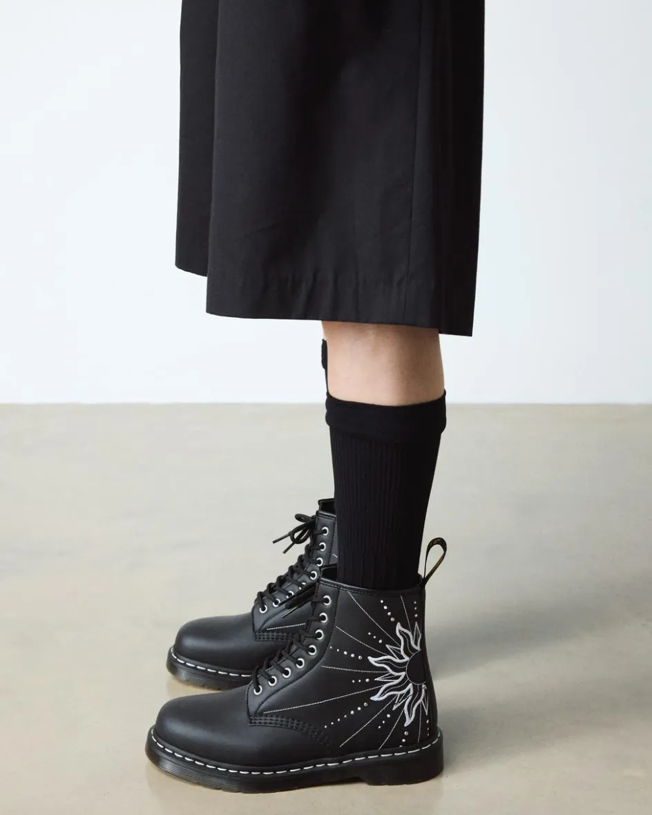 Dr. Martens Last Chance Styles|Last Chance Styles*1460 Solar Flare Reclaimed Leather Boots in Black Black — Genix Nappa