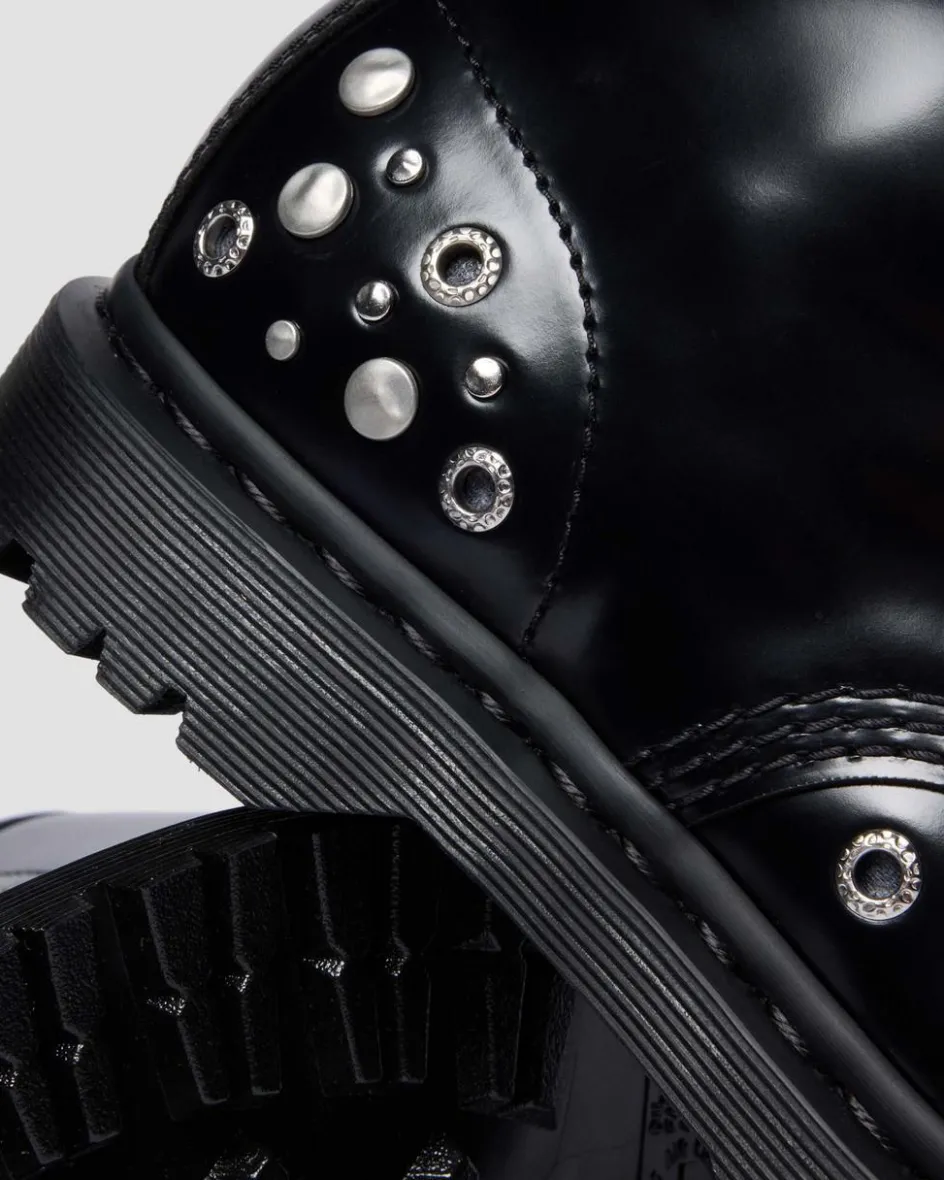 Dr. Martens Last Chance Styles|Last Chance Styles*1460 Studded Buttero Leather Boots in Black Buttero BLACK BUTTERO — Buttero