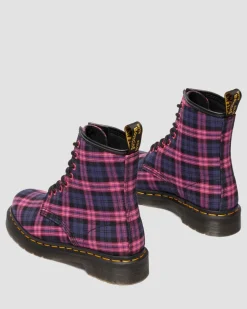 Dr. Martens Last Chance Styles*1460 Tartan Lace Up Boots in Pink Multi PINK MULTI — Tartan