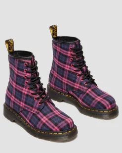 Dr. Martens Last Chance Styles*1460 Tartan Lace Up Boots in Pink Multi PINK MULTI — Tartan