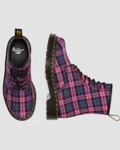 Dr. Martens Last Chance Styles*1460 Tartan Lace Up Boots in Pink Multi PINK MULTI — Tartan