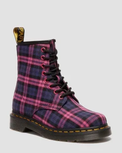 Dr. Martens Last Chance Styles*1460 Tartan Lace Up Boots in Pink Multi PINK MULTI — Tartan