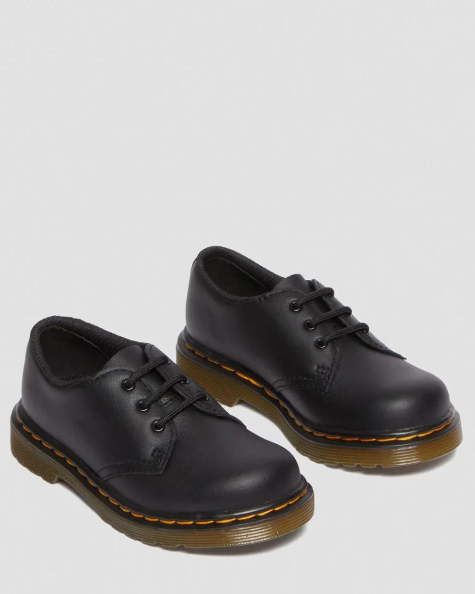 Dr. Martens Toddler & 2-4 Years*1461 Toddler Softy T Leather Oxford Shoes in Black Black — Softy T