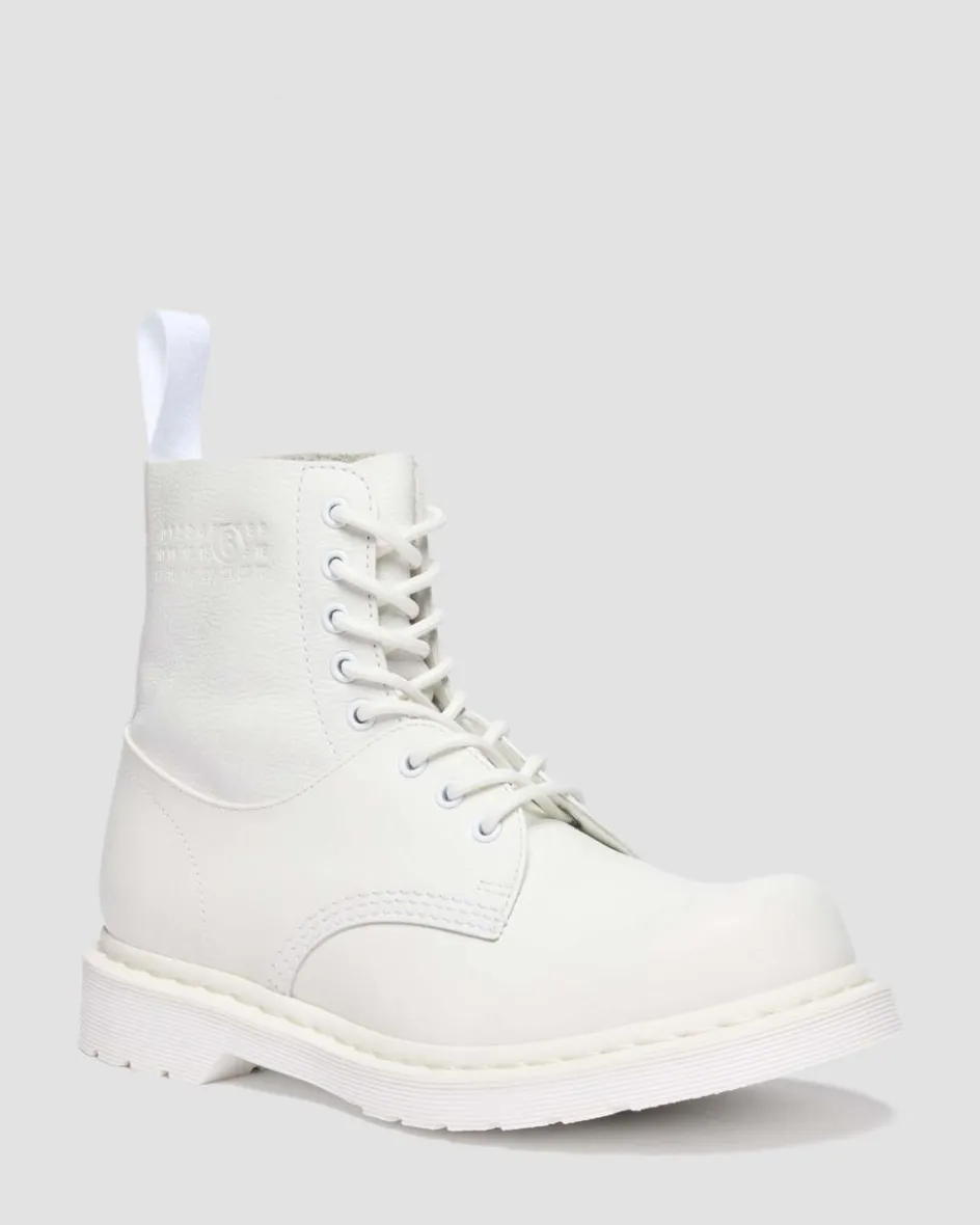 Dr. Martens Collaborations|Collaborations*1460 TWIST MM6 in White WHITE+OPTICAL WHITE
