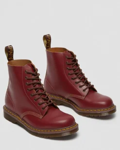 Dr. Martens Originals|Boots*1460 Vintage Made in England Lace Up Boots in Red Red — Quilon