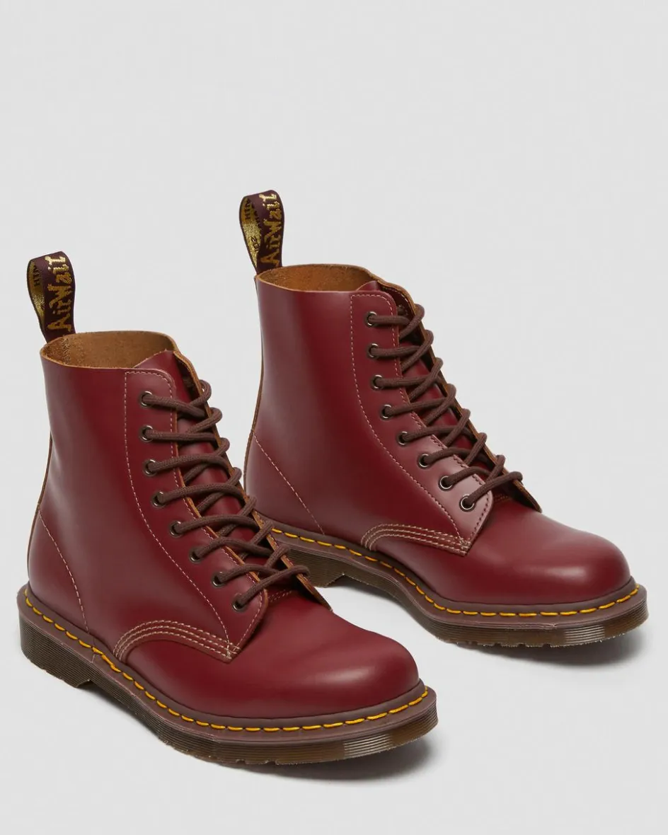 Dr. Martens Originals|Boots*1460 Vintage Made in England Lace Up Boots in Red Red — Quilon
