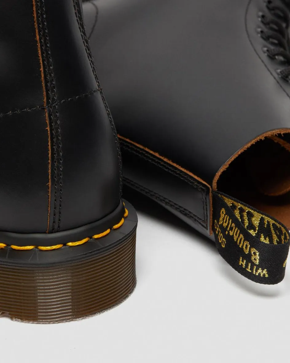 Dr. Martens Originals|Boots*1460 Vintage Made in England Lace Up Boots in Black Black — Quilon