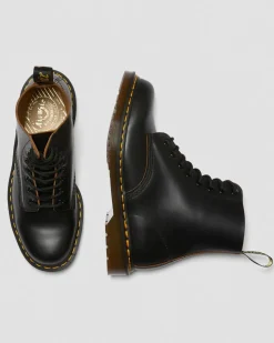 Dr. Martens Originals|Boots*1460 Vintage Made in England Lace Up Boots in Black Black — Quilon