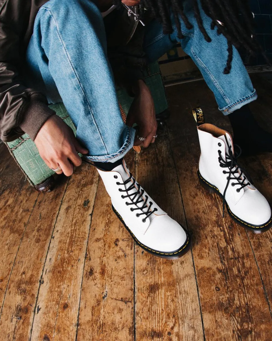 Dr. Martens Last Chance Styles|Last Chance Styles*1460 Vintage Made in England Lace Up Boots in White White — Quilon