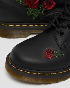 Dr. Martens Originals|New And Featured*1460 Vonda Floral Leather Lace Up Boots in Black Black — Softy T
