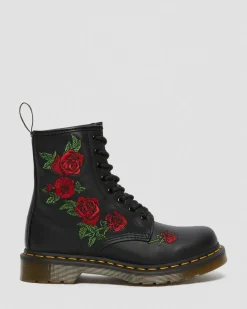 Dr. Martens Originals|New And Featured*1460 Vonda Floral Leather Lace Up Boots in Black Black — Softy T