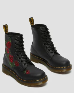 Dr. Martens Originals|New And Featured*1460 Vonda Floral Leather Lace Up Boots in Black Black — Softy T