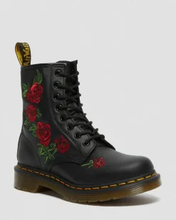 Dr. Martens Originals|New And Featured*1460 Vonda Floral Leather Lace Up Boots in Black Black — Softy T