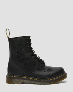 Dr. Martens Originals|New And Featured*1460 Vonda Mono Women's Floral Boots in Black Black — Softy T
