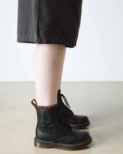 Dr. Martens Originals|New And Featured*1460 Vonda Mono Women's Floral Boots in Black Black — Softy T