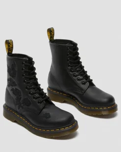Dr. Martens Originals|New And Featured*1460 Vonda Mono Women's Floral Boots in Black Black — Softy T