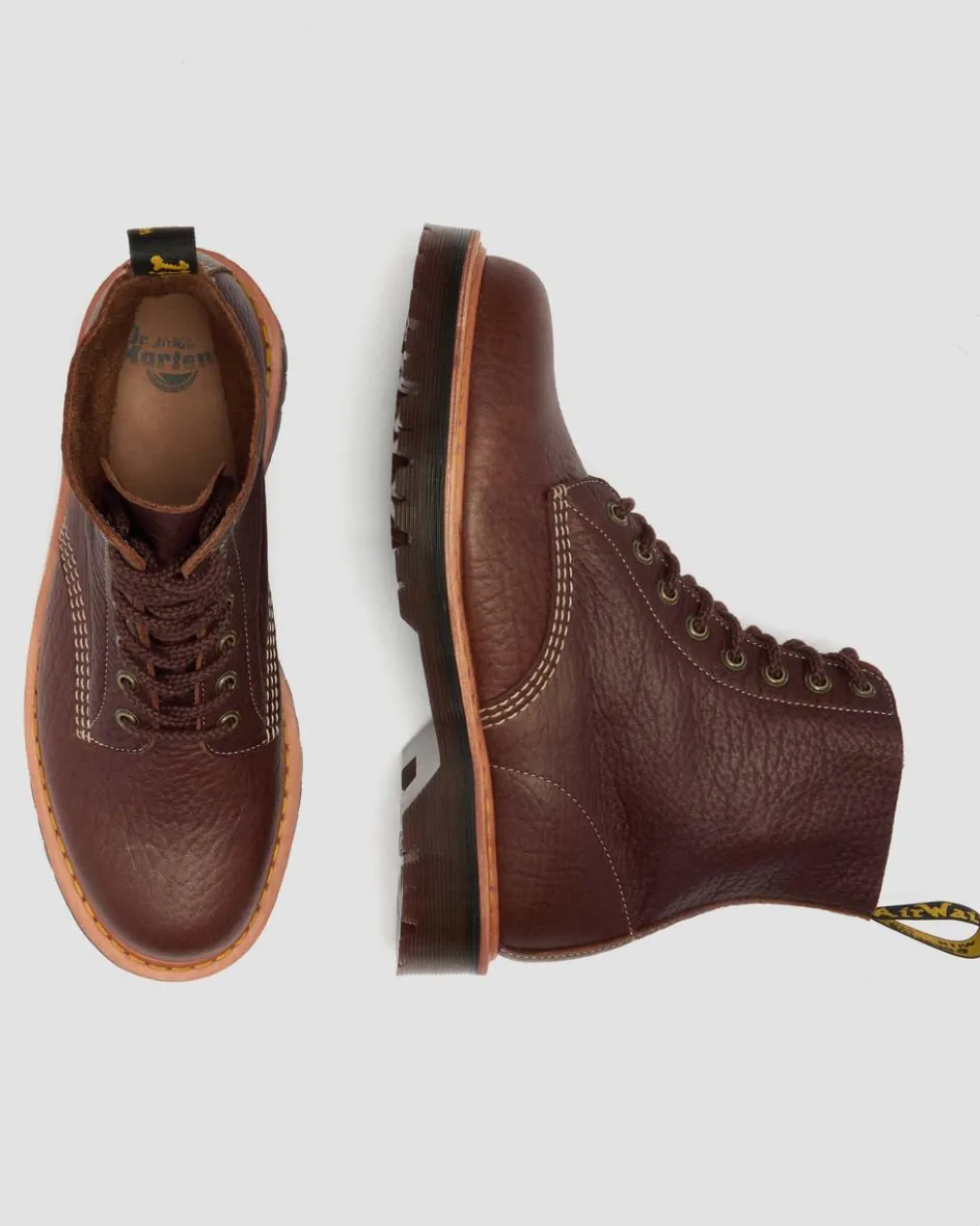 Dr. Martens New And Featured|Boots*1460 Wild Grain Leather Boots in Sepia Brown SEPIA BROWN — Wild Grain