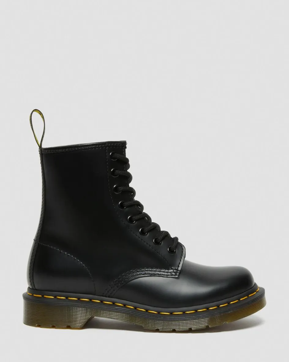 Dr. Martens Originals|New And Featured*1460 Women's Smooth Leather Lace Up Boots in Black Black — Smooth Leather