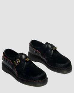 Dr. Martens Shoes|New And Featured*1461 Year Of The Horse Leather Shoes in Black Black — Smooth + Classic Hair On
