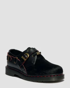 Dr. Martens Shoes|New And Featured*1461 Year Of The Horse Leather Shoes in Black Black — Smooth + Classic Hair On