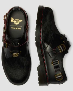 Dr. Martens Shoes|New And Featured*1461 Year Of The Horse Leather Shoes in Black Black — Smooth + Classic Hair On