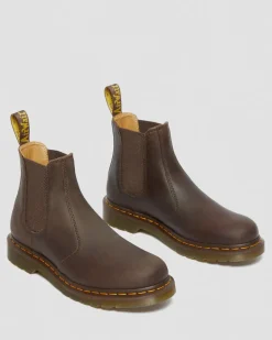 Dr. Martens Originals|Boots*2976 Yellow Stitch Crazy Horse Leather Chelsea Boots in Dark Brown Dark Brown — Crazy Horse