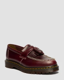 Dr. Martens Shoes|New And Featured*Adrian Orleans Leather Tassel Loafers in Cherry Red CHERRY RED — Orleans