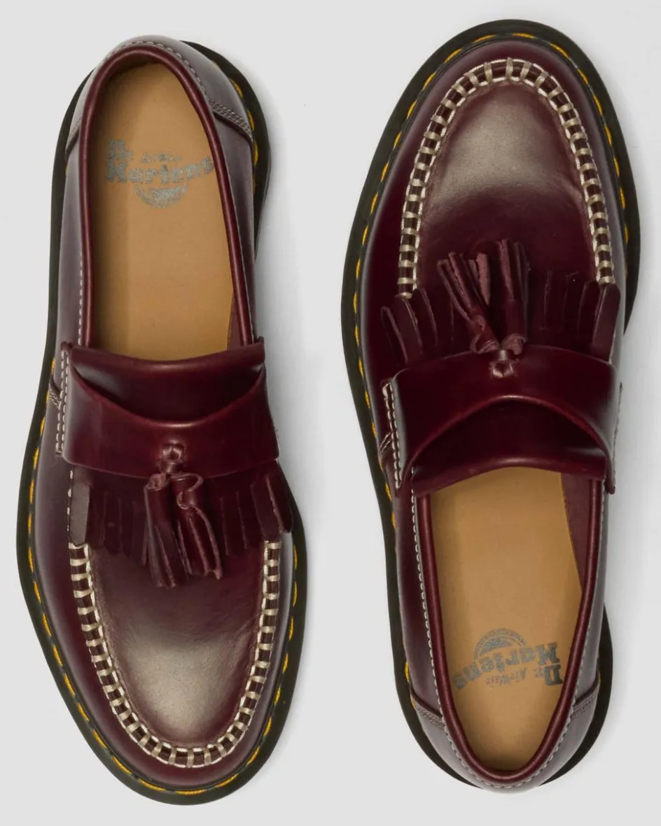 Dr. Martens Shoes|New And Featured*Adrian Orleans Leather Tassel Loafers in Cherry Red CHERRY RED — Orleans