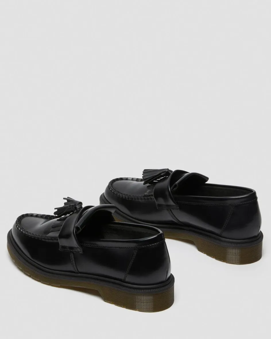 Dr. Martens Shoes|New And Featured*Adrian Smooth in Black Black — Polished Smooth