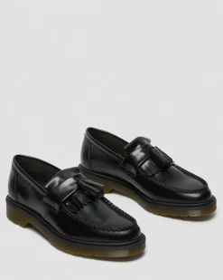 Dr. Martens Shoes|New And Featured*Adrian Smooth in Black Black — Polished Smooth