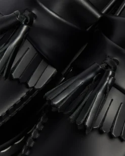 Dr. Martens Originals|Shoes*Adrian White Stitch Smooth Leather Loafers in Black Black — Smooth Leather