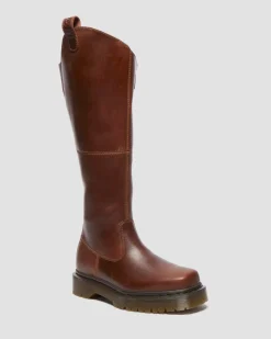 Dr. Martens Last Chance Styles*Amaayah Knee High Leather Boots in Butterscotch Butterscotch — Orleans