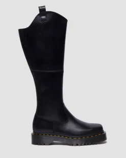 Dr. Martens Last Chance Styles*Amaayah Knee High Leather Boots in Black Black — Orleans
