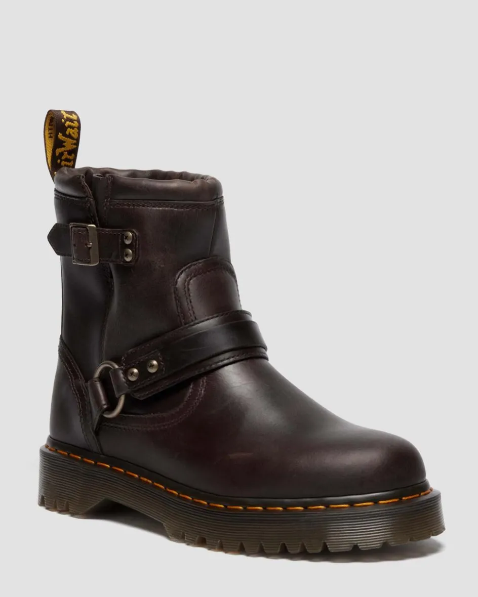 Dr. Martens Last Chance Styles|Last Chance Styles*Anistone Harness in Dark Brown Dark Brown — Crazy Horse