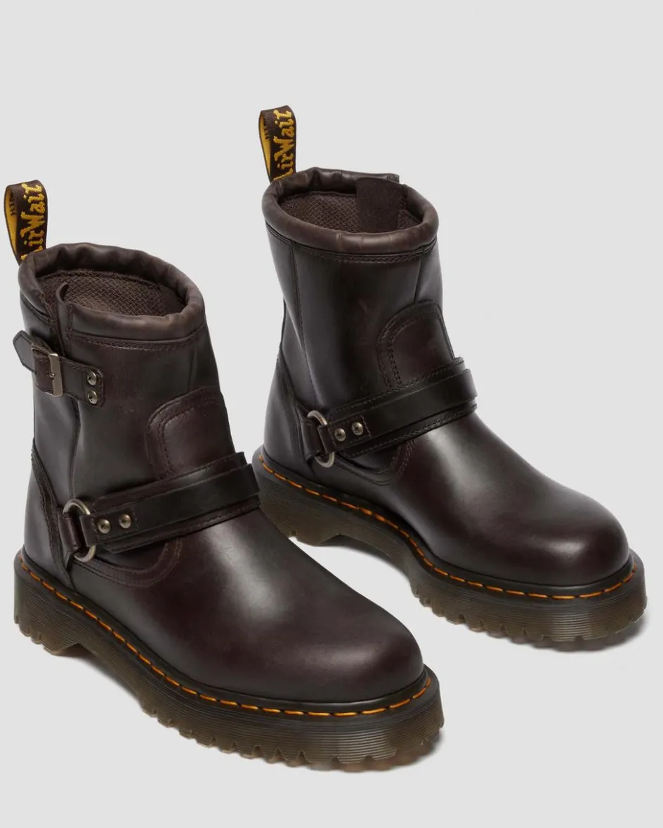 Dr. Martens Last Chance Styles|Last Chance Styles*Anistone Harness in Dark Brown Dark Brown — Crazy Horse
