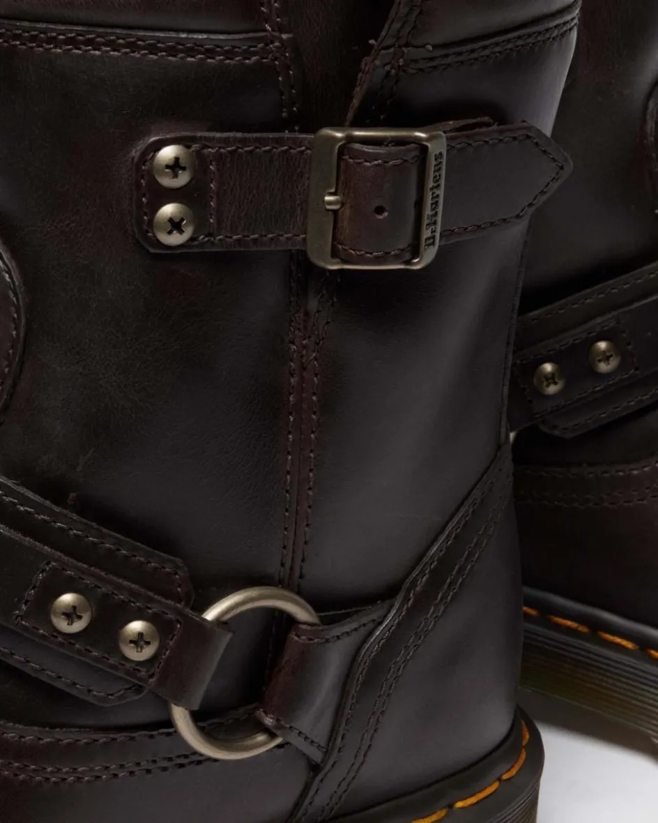 Dr. Martens Last Chance Styles|Last Chance Styles*Anistone Harness in Dark Brown Dark Brown — Crazy Horse