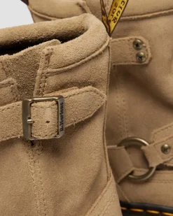 Dr. Martens Last Chance Styles|Last Chance Styles*Anistone Harness Suede Biker Boots in Savannah Tan Savannah Tan — Bronx Suede