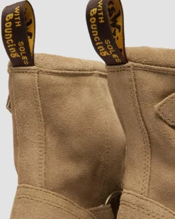 Dr. Martens Last Chance Styles|Last Chance Styles*Anistone Harness Suede Biker Boots in Savannah Tan Savannah Tan — Bronx Suede