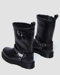 Dr. Martens Tall And Knee High Boots|New And Featured*Anistone Hi Leather Biker Boots in Black Black — Wanama