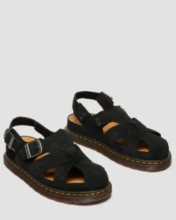 Dr. Martens Last Chance Styles|Last Chance Styles*Archive fisherman suede sandals in Black