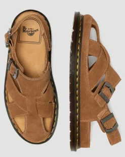Dr. Martens Last Chance Styles|Last Chance Styles*Archive fisherman suede sandals in Natural Tan