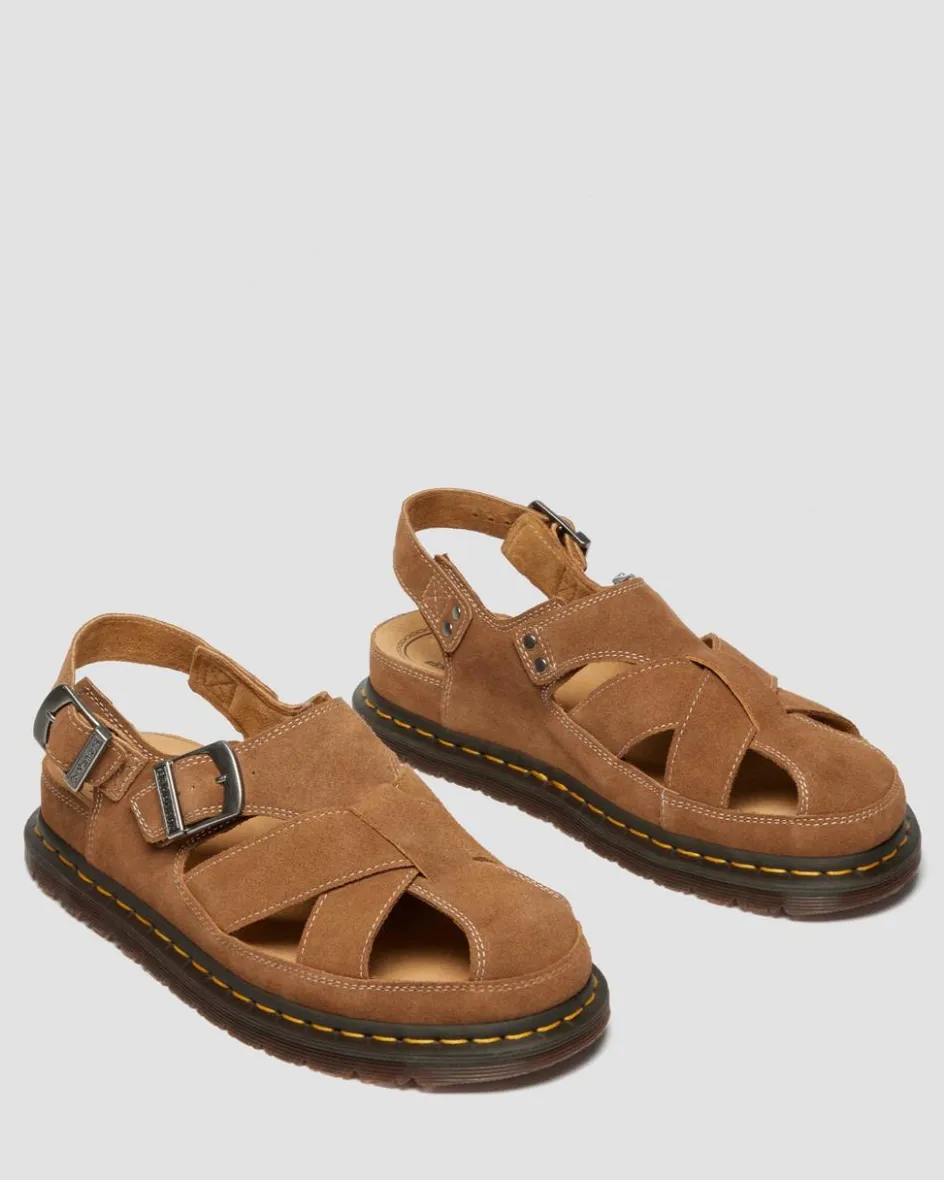 Dr. Martens Last Chance Styles|Last Chance Styles*Archive fisherman suede sandals in Natural Tan