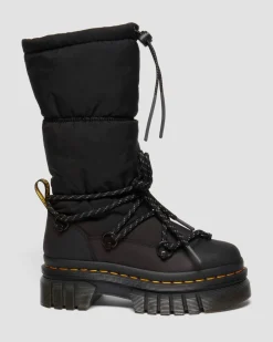 Dr. Martens Winter Boots|Tall And Knee High Boots*Audrick Hi Puffer Boots in Black