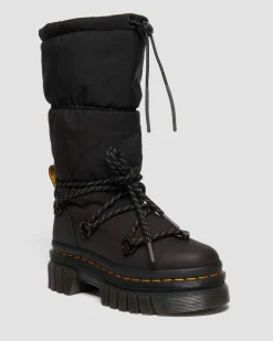 Dr. Martens Winter Boots|Tall And Knee High Boots*Audrick Hi Puffer Boots in Black