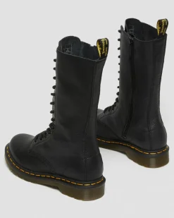 Dr. Martens Last Chance Styles*1B99 Virginia Leather Mid Calf Boots in Black Black — Virginia