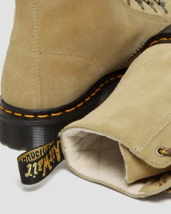 Dr. Martens Last Chance Styles|Last Chance Styles*Barton Made in England Suede Boots in Sand Sand — Repello Calf Suede (Gum Oil)
