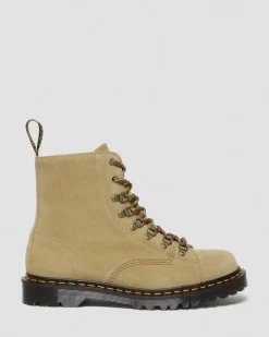 Dr. Martens Last Chance Styles|Last Chance Styles*Barton Made in England Suede Boots in Sand Sand — Repello Calf Suede (Gum Oil)