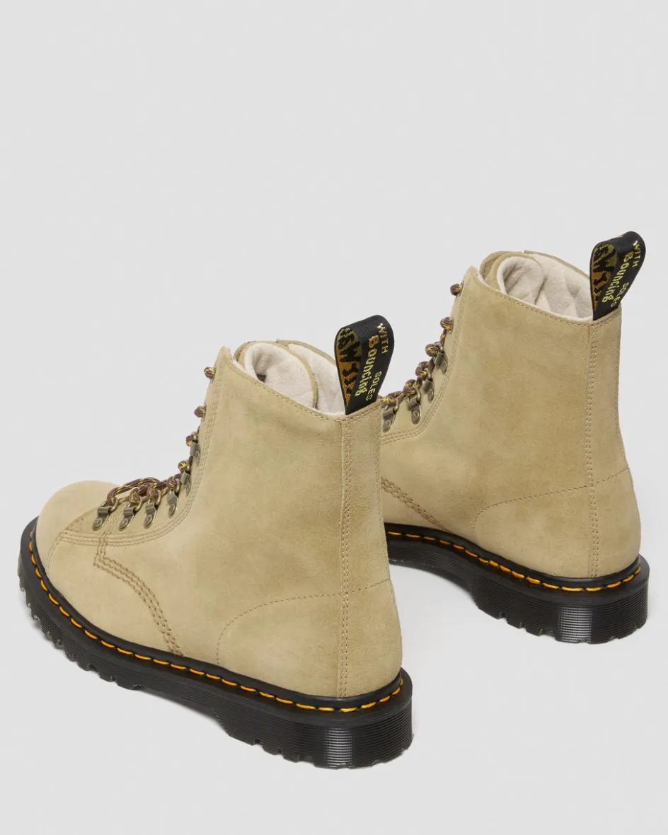 Dr. Martens Last Chance Styles|Last Chance Styles*Barton Made in England Suede Boots in Sand Sand — Repello Calf Suede (Gum Oil)